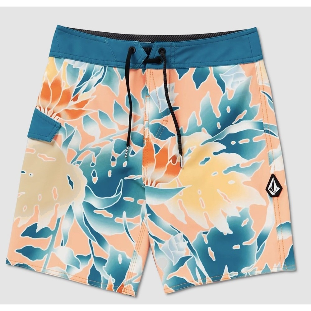 Volcom Leaf It Mod 19 Board Shorts - NWT Mens 38 Teal / Multi‎ - #49522-K2